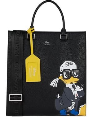 Karl Lagerfeld X Disney Graphic-Print Tote Bag - Black