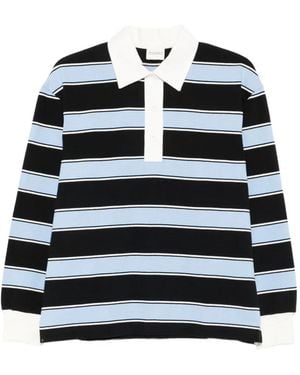 Closed Gestreiftes Poloshirt - Schwarz