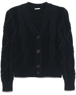 Akris Punto Cardigan En Maille Torsadée - Bleu