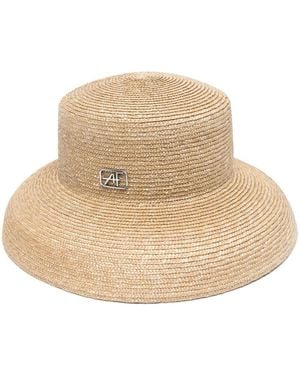 Alberta Ferretti Raffia Bucket Hat - Natural
