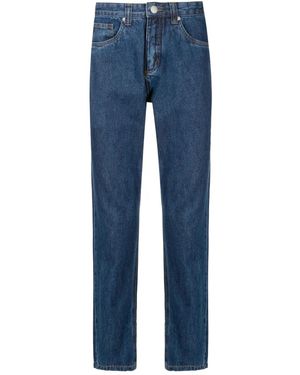 Handred Gerade Hose Mit Logo-Patch - Blau