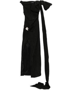 David Koma Bow-Detail Maxi Dress - Black