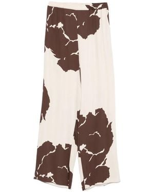 Marina Rinaldi Elasticated-Waistband Trousers - Natural