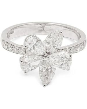Zydo Diamond Flower Ring - White