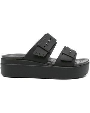Crocs™ Brooklyn プラットフォーム サンダル - ブラック