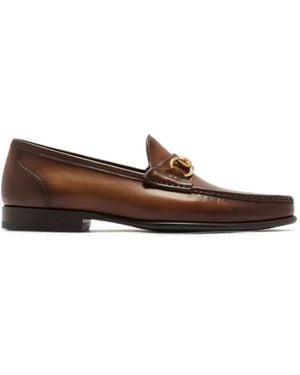 Magnanni Horsebit Leather Loafers - Brown
