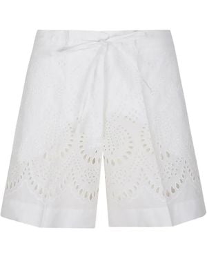 P.A.R.O.S.H. Embroidered Shorts - White