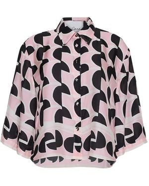 Cara Cara Calvia Geometric-Print Top - Pink