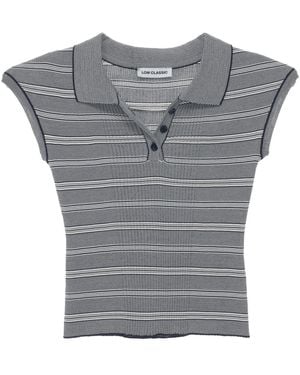 Low Classic Knitted Polo Shirt - Grey