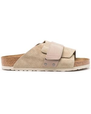 Birkenstock Kyoto One-Strap Suede Sandals - Brown