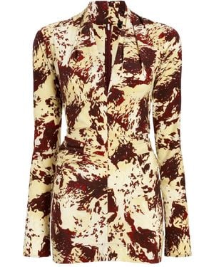 Proenza Schouler Adela Printed Blouse - Brown
