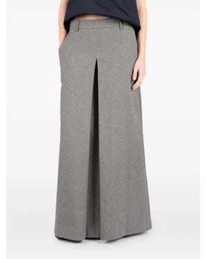 Societe Anonyme Victoria Front-Slit Maxi Skirt - Grey