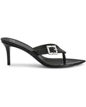 Giuseppe Zanotti Naomee 70Mm Leather Sandals - Black