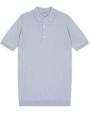 John Smedley Adrian Short-Sleeve Polo Shirt - Blue