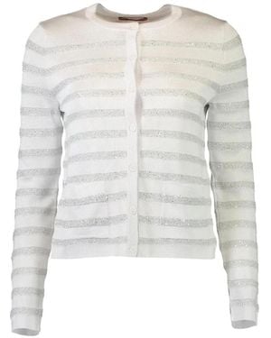 Missoni Striped Button-Up Cardigan - White