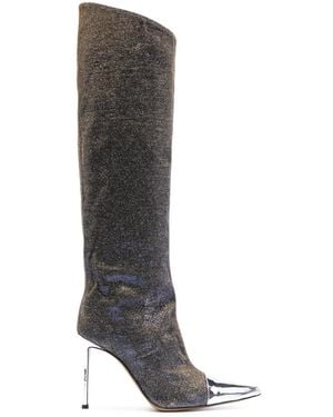 Alexandre Vauthier Alex 100Mm Pointed-Toe Boots - White