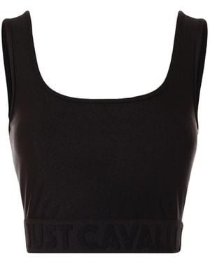 Just Cavalli Scoop-Neck Top - Black
