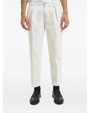 Briglia 1949 Pleated Tapered Trousers - White
