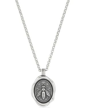 Dower & Hall Resiliance Wasp Medallion Necklace - White