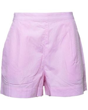 MC2 Saint Barth Striped Elasticat-Waist Shorts - Purple