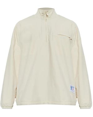 Willy Chavarria Quarter-Zip Logo-Patch Jacket - White