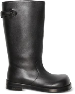 Acne Studios Botas Altas Con Detalle De Hebilla - Negro