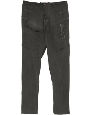 Masnada Pantalones Tipo Cargo Con Múltiples Bolsillos - Negro