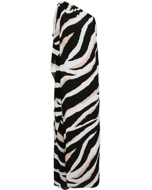 Elie Saab Abito Con Stampa Zebrata - Bianco