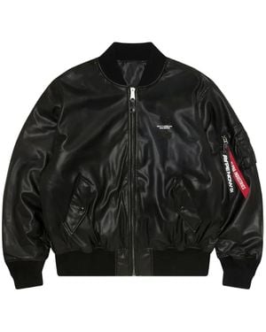 Aape By A Bathing Ape X Alpha Embroidered Reversible Jacket - Black