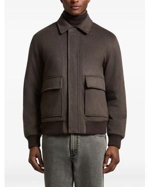 Peserico Flap-Pocket Bomber Jacket - Brown
