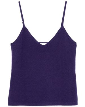 Bompard Strappy V-Neck Tank Top - Blue