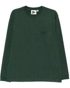 and wander Gramicci Backprint Ls Tshirt - Green