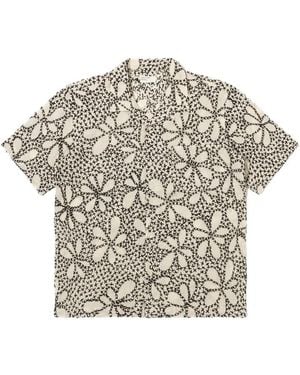 Universal Works Floral Short-Sleeve Shirt - Grey