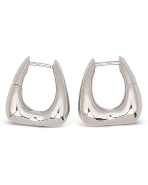 Maria Black Pendientes Huggie Satchel Bend - Blanco