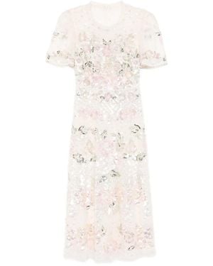 Needle & Thread Sequin Embellishment Dress - Natural