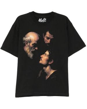 Melt Graphic-Print T-Shirt - Black