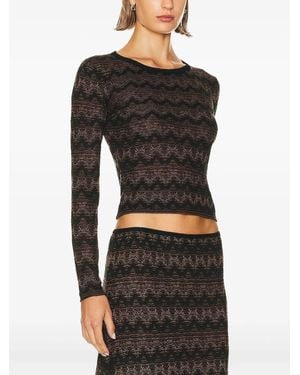 Christopher Esber Langarmshirt mit Bateau-Ausschnitt - Schwarz