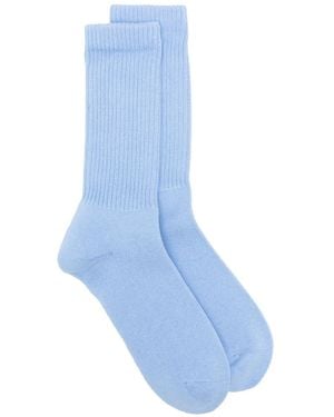 Neighborhood Ribbed-Knit Socks - Blue