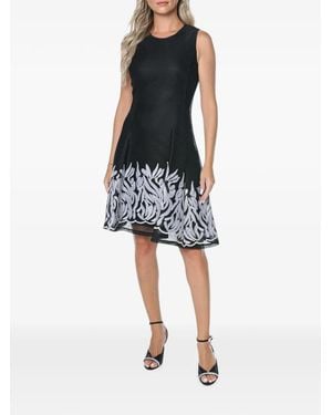 DKNY Embroidered Mesh-Overlay Mini Dress - Black