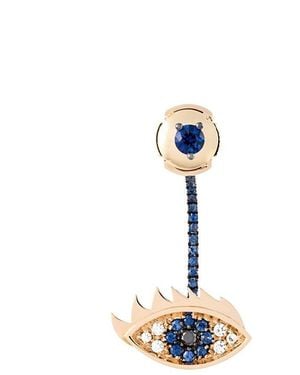 Delfina Delettrez 'Eyes On Me Piercing' Diamond And Sapphire Earring - Blue