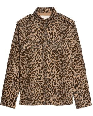 Zadig & Voltaire Leopard-Print Button-Fastening Shirt - Brown