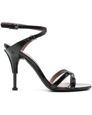 Premiata 100Mm Patent-Leather Sandals - Black