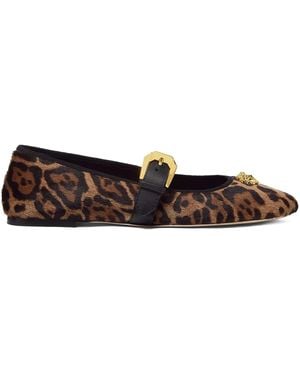 Versace Ballerinas mit Medusa-Schnalle - Braun