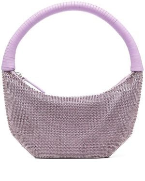 STAUD Pepper Crystal-Embellished Tote Bag - Purple
