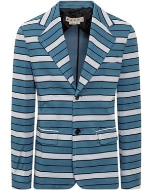 Marni Striped Blazer - Blue