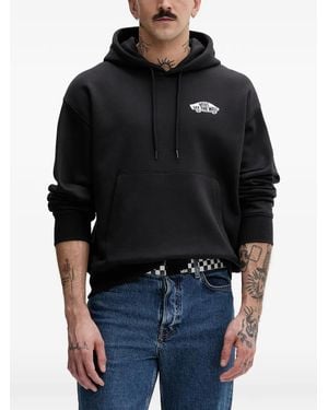 Vans Logo-Print Drawstring Hoodie - Black