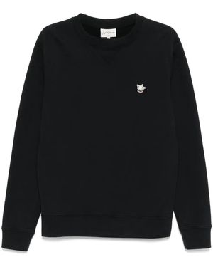 Café Kitsuné Barista Fox-Patch Sweatshirt - Black