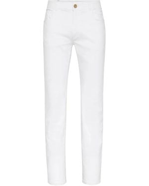 Billionaire Jean À Logo Brodé - White