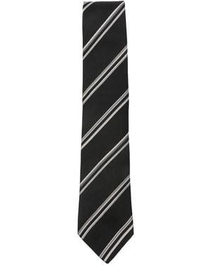 Paul Smith Striped Tie - White