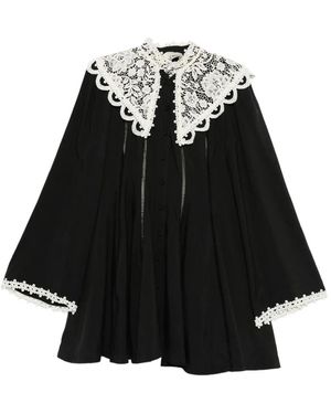 ALÉMAIS Apollonia Lace Collar Mini Dress - Black